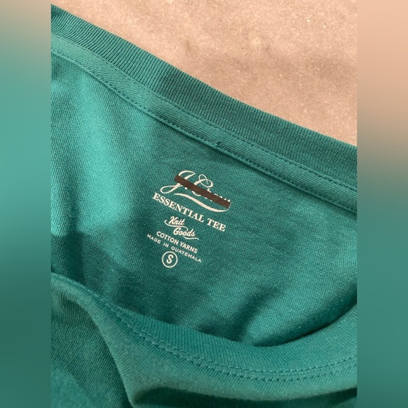 NWOT J. Crew Essentials Size S Teal Blue Cotton Crew Neck Tee Shirt - Picture 10 of 11